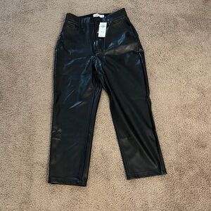 Abercrombie Black Faux Leather Pants